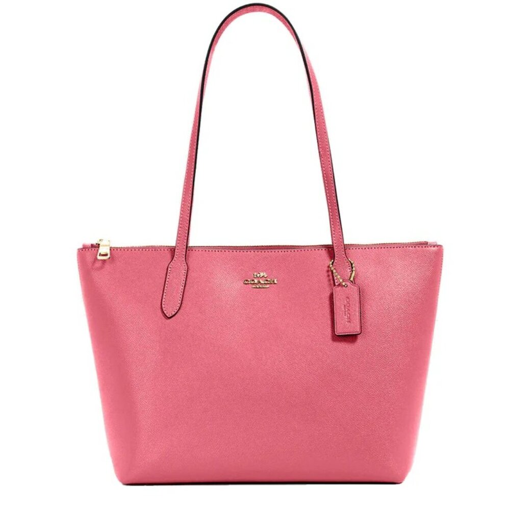 Like New Coach Pink Leather Shoulder Bag Tote Purse
